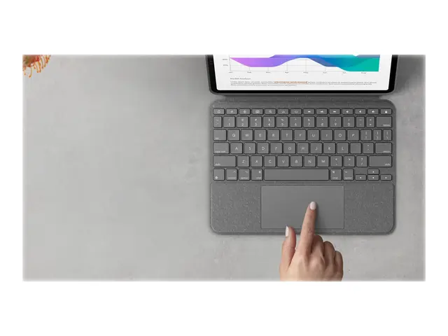 Logitech Combo Touch - Tastatur og folioveske - med styrepute - ba...