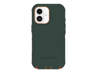 OtterBox Defender Series Pro - Baksidedeksel for mobiltelefon robust - MagSafe-samsvar - polykarbonat, termoplastisk elastomer (TPE), silikon, minneskumplast - grønn intrige - for Apple iPhone 17