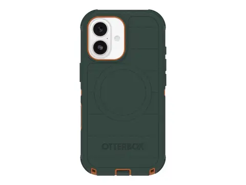 OtterBox Defender Series Pro - Baksidedeksel for mobiltelefon robust - MagSafe-samsvar - polykarbonat, termoplastisk elastomer (TPE), silikon, minneskumplast - green intrigue - for Apple iPhone 17