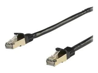 STARTECH 2M CAT6A PATCH CABLE - BLACK CAT 6A NETWORK CABLE - STP