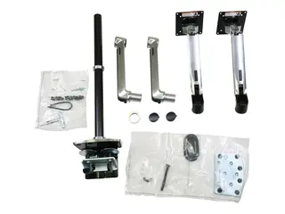 Ergotron LX - Monteringssett (dobbel stablearm, høy stang) for 2 LCD-skjermer - aluminium, stål - polert aluminium med svarte aksenter - skjermstørrelse: opptil 40"
