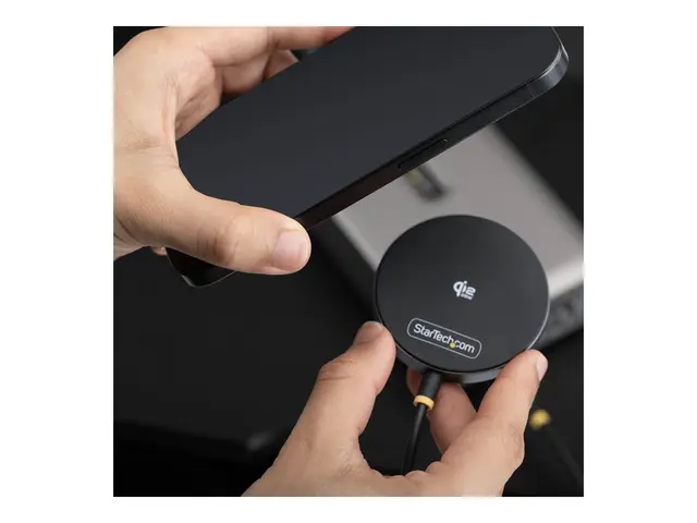 Startech - Trådløs ladepute - Qi 2.2, magnetisk, med USB-C forbund...