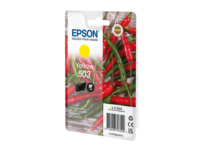 Epson 503 - 3.3 ml gul original blære med RF/lyd-alarm blekkpatron...