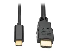 Eaton Tripp Lite Series USB C to HDMI Adapter Cable Converter UHD Ultra High Definition 4K x 2K @ 30Hz M/M USB Type C, USB-C, USB Type-C 3ft 3&#39; Ekstern videoadapter - USB-C 3.1 - HDMI - svart