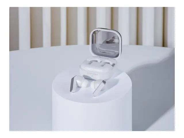 Samsung Galaxy Buds4 Pro - True wireless-hodetelefoner med mikrofon i øret - Bluetooth - aktiv støydemping - hvit 