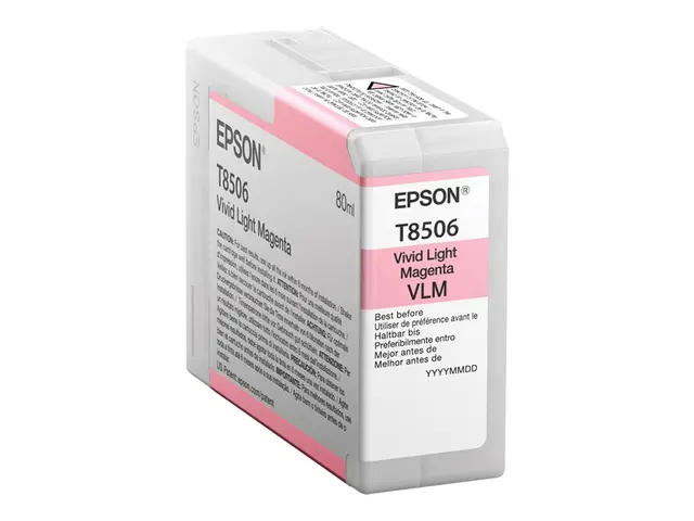 Epson T8506 - 80 ml livlig lys magenta original blekkpatron for Su...