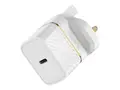 OtterBox Wall Charger - Str&#248;madapter - 20 watt 3 A - PD 3.0, USB BC 1.2 (24 pin USB-C) - p&#229; kabel: Lightning - skyst&#248;vhvit