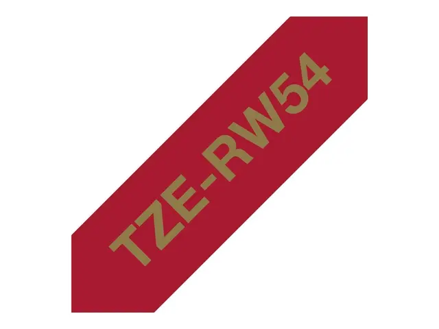 Brother TZe-RW54 - Sateng - gull på vinrødt - Rull (2,4 cm x 4 m) ...