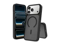 Screenor Icy - Beskyttende deksel for mobiltelefon MagSafe-samsvar - termoplast-polyuretan (TPU), akryl - svart - for Apple iPhone 17 Pro Max, 18 Pro Max