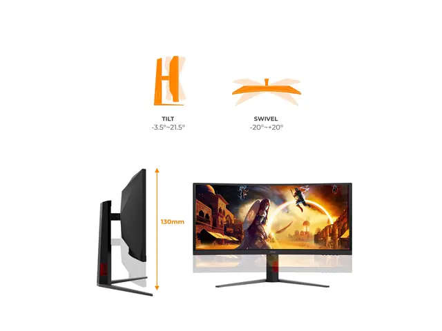 AOC Gaming CU34G4CA - G4 Series - LED-skjerm - gaming - kurvet - 3...