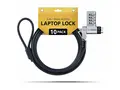 Startech - Sikkerhetskabellås - 3-in-1, keyed alike/combination security cable lock, anti-theft svart og sølv - 2 m - TAA-samsvar (en pakke 10)