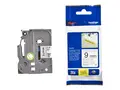 Brother TZe-S221 - Ekstra sterk selvkleber svart p&#229; hvitt - Rull (0,9 cm x 8 m) 1 kassett(er) laminert teip - for P-Touch PT-E310, E550, P900; P-Touch Cube PT-P910; P-Touch Cube Pro PT-P910