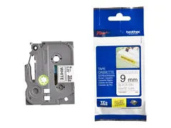 Brother TZe-S221 - Ekstra sterk selvkleber svart p&#229; hvitt - Rull (0,9 cm x 8 m) 1 kassett(er) laminert teip - for P-Touch PT-E310, E550, P900; P-Touch Cube PT-P910; P-Touch Cube Pro PT-P910