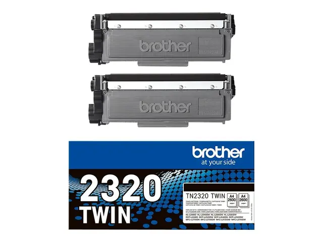 Brother TN2320 TWIN - 2-pack - Høy ytelse - svart - original - ton...