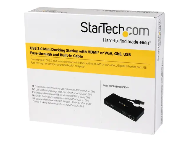 StarTech.com USB 3.0 to HDMI or VGA Adapter Dock - Mini Docking St...