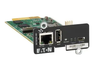 Eaton Cybersecure Gigabit NETWORK-M3 Card for UPS and PDU Adapter for fjernstyrt administrasjon - Gigabit Ethernet x 1 - for P/N: 9PX1500GRT-L, 9PX1500RT-L, 9PX2000RT-L, 9PX2200GRT-L, 9PX3000GRT-L, 9PX3000RT-L