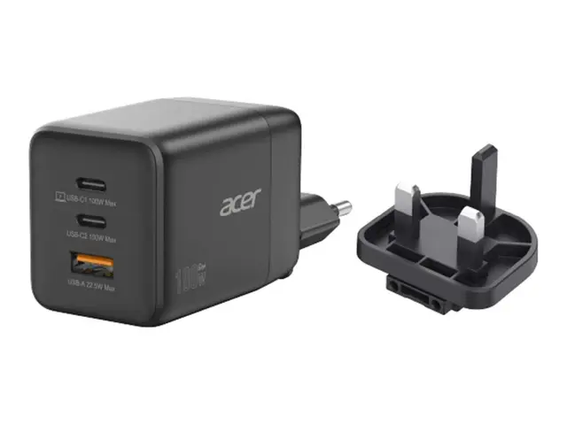 Acer - Strømadapter - PPS- og GaN-teknologi - 100 watt - PD 3.0 - ...