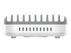 Compulocks 10 Ports USB Charging Dock Station With UK Plug Ladestasjon - 120 watt - 2.4 A - 10 utgangskontakter (USB) - Storbritannia