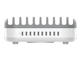 Compulocks 10 Ports USB Charging Dock Station With UK Plug Ladestasjon - 120 watt - 2.4 A - 10 utgangskontakter (USB) - Storbritannia