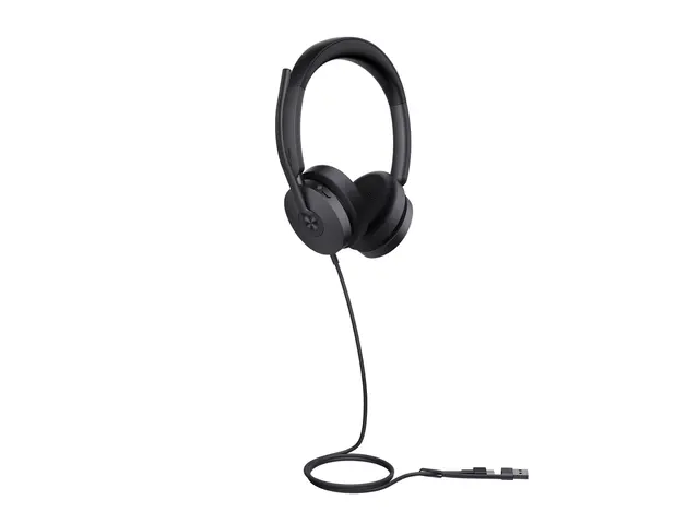 Yealink UH48 Dual - Hodesett on-ear kablet aktiv støydemping USB-C...