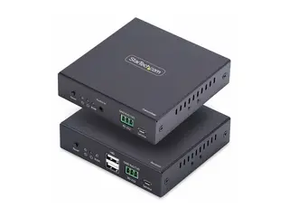 StarTech.com HDMI KVM Extender Over IP Network, 4K 60Hz, Driverless Transmitter and receiver Kit - video/lyd/USB-utvider - HDMI