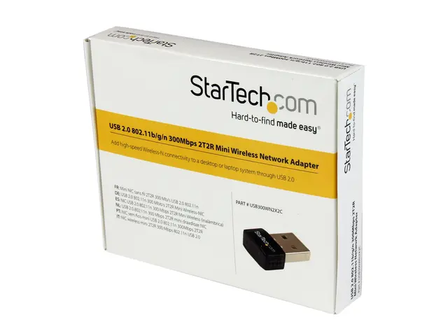 StarTech.com USB 2.0 300 Mbps Mini Wireless-N Network Adapter - 80...