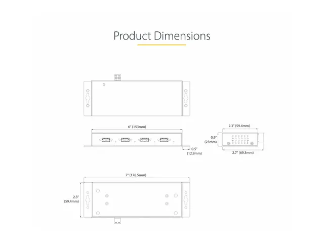 StarTech.com 4-Port Industrial USB 3.0 5Gbps Hub, Rugged Hub w/15k...