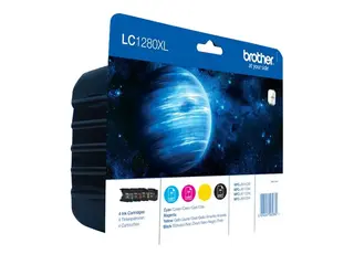 Brother LC1280XLVALBP - 4-pack - svart, gul, cyan, magenta original - blekkpatron