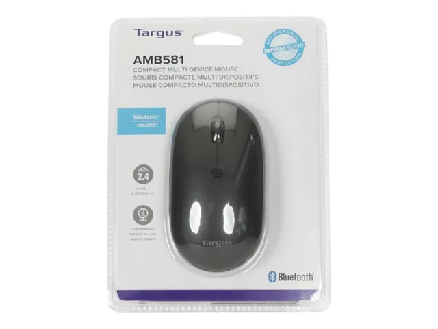 Targus - Mus - antimikrobielt middel - høyre- og venstrehåndet - t...