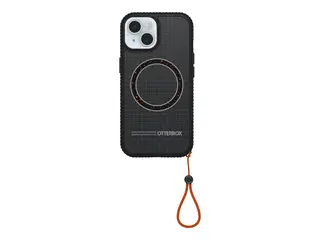 OtterBox Sole Series - Baksidedeksel for mobiltelefon MagSafe-samsvar - stoff - midnattskretser (svart) - for Apple iPhone 13, 14, 15, 16e