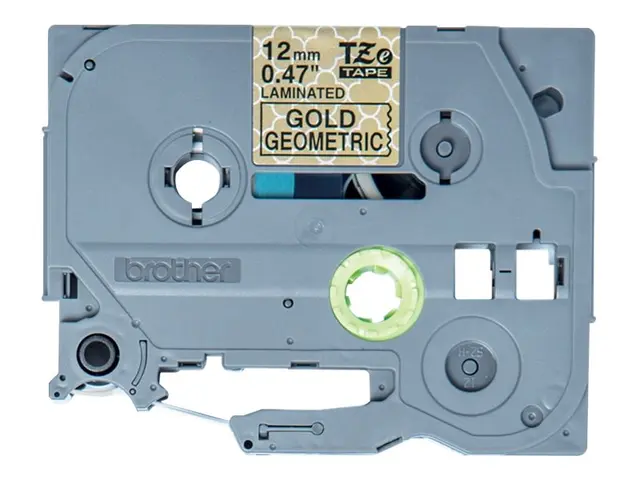 Brother TZe-MPGG31 - Geometrisk svart på gull Rull (1,2 cm x 4 m) ...