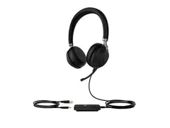 Yealink UH38 Dual - Hodesett - on-ear - Bluetooth tr&#229;dl&#248;s, kablet - USB-A - svart - Certified for Microsoft Teams