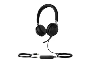 Yealink UH38 Dual - Hodesett - on-ear Bluetooth - tr&#229;dl&#248;s, kablet - USB-A - svart - Certified for Microsoft Teams