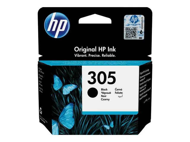 HP 305 - 2 ml - svart - original - blekkpatron - for Deskjet 23XX,...