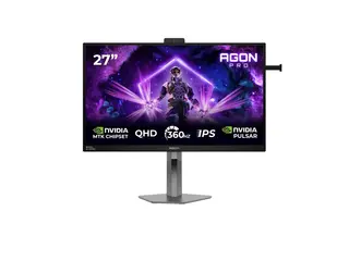 AOC AGON PRO AG276QSG2 - LED-skjerm gaming - 27" - 2560 x 1440 QHD @ 360 Hz - Fast IPS - 600 cd/m² - 1000:1 - DisplayHDR 600 - 0.3 ms - 3xHDMI, DisplayPort - høyttalere - svart, grå