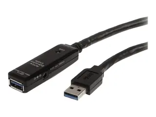 StarTech.com 16.4ft Active USB 3.0 Extension Cable with AC Power Adapter Shielded - Male to Female USB USB 3.1 Gen 1 Type A (5Gbps) Extender (USB3AAEXT5M) - USB-forlengelseskabel - USB-type A til USB-type A - 5 m