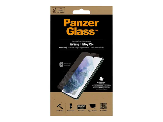 PanzerGlass - Skjermbeskyttelse for mobiltelefon - glass - krystal...