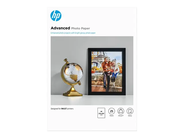 HP Advanced Glossy Photo Paper - Blank A4 (210 x 297 mm) 250 g/m² ...