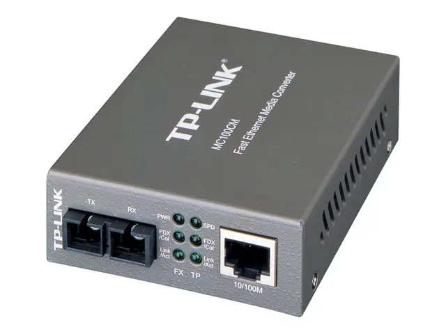 TP-Link MC100CM - Fibermedieomformer - 100Mb LAN - 10Base-T, 100Ba...