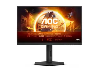 AOC Gaming 24G4X - G4 Series - LED-skjerm gaming - 24&quot; (23.8&quot; synlig) - 1920 x 1080 Full HD (1080p) @ 180 Hz - IPS - 300 cd/m&#178; - 1000:1 - HDR10 - 0.5 ms - 2xHDMI, DisplayPort - h&#248;yttalere - svart