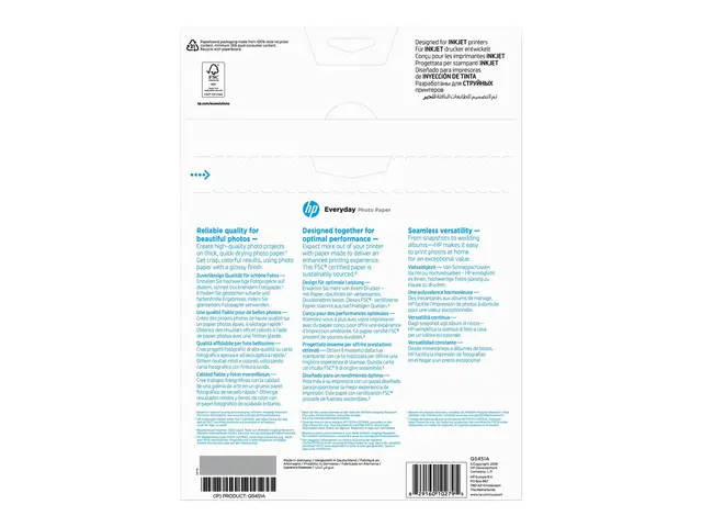 HP Everyday Photo Paper - Blank 8 mille A4 (210 x 297 mm) 200 g/m²...