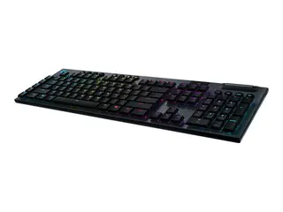 Logitech G915 LIGHTSPEED Wireless RGB Mechanical Gaming Keyboard GL Tactile - Tastatur - bakgrunnsbelyst - trådløs - Bluetooth, 2.4 GHz - Nordisk - tastsvitsj: GL Tactile - svart