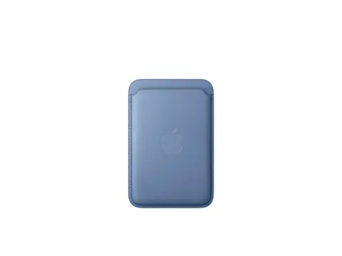 Apple - Lomme for mobiltelefon / kredittkort MagSafe-samsvar - mikrotvill, FineWoven - villblomst blå - for iPhone 12, 13, 14, 15, 16, 16e, 17, 17e, 18, Air