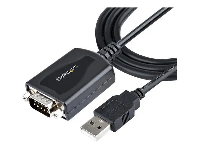 StarTech.com 3ft (1m) USB to Serial Cable with COM Port Retention,...