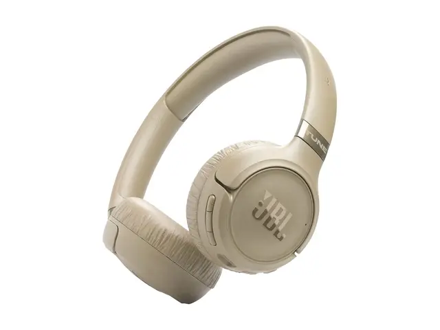 JBL TUNE 680NC - Hodetelefoner med mikrofon on-ear - Bluetooth - trådløs, kablet - aktiv støydemping - beige 
