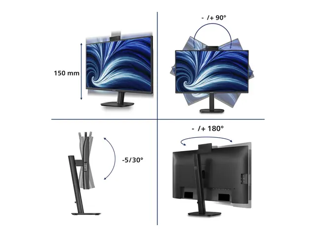 Philips 27B2U3601H - 3000 Series LED-skjerm 27" 2560 x 1440 QHD @ ...