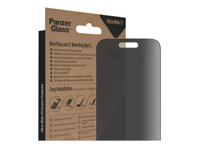 PanzerGlass - Skjermbeskyttelse for mobiltelefon ultrabred passfor...