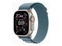 Apple Watch Ultra 3 - 49 mm - naturlig titan Ja smartklokke med Alpine Loop - tekstil - lys bl&#229; - b&#229;ndbredde: M - 64 GB - LTE, NFC, Wi-Fi 4, UWB, Bluetooth - 5G - 61.6 g