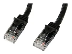 Startech 3m CAT6 Ethernet Cable, 10 Gigabit Snagless RJ45 650MHz 100W PoE Patch Cord, CAT 6 10GbE UTP Network Cable w/Strain Relief, Black, Wiring is UL Certified/TIA Category 6 - 24AWG (N6PATC3MBK) - koblingskabel - 3 m - svart