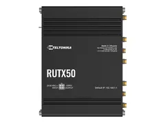 Teltonika RUTX50 - Trådløs ruter - WWAN 4-portssvitsj 1GbE Dobbeltbånd - 5G, 4G, 3G - DIN-skinnemonterbar, overflatemonterbar, veggmonterbar